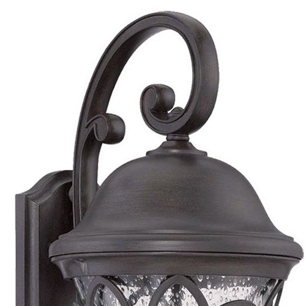 Homeroots Matte Black Tapered Goblet Wall Light   398539