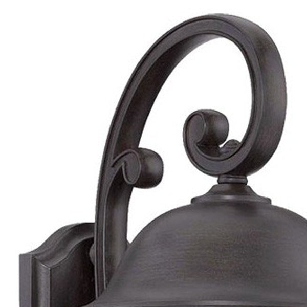 Homeroots Matte Black Tapered Goblet Wall Light   398539