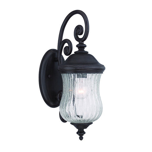 Homeroots Matte Black Urn Shaped Wall Light   398540
