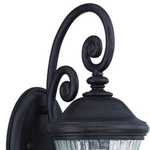 Homeroots Matte Black Urn Shaped Wall Light   398540