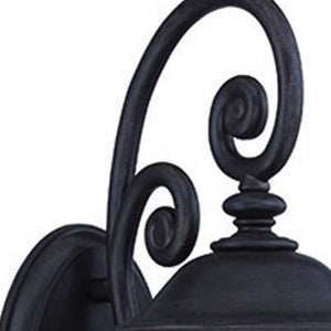 Homeroots Matte Black Urn Shaped Wall Light   398540