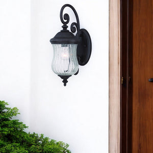 Homeroots Matte Black Urn Shaped Wall Light   398540