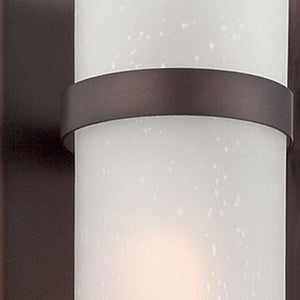 Bronze Finish Glass Shade Wall Sconce for Living Room Hallway Ambient Lighting