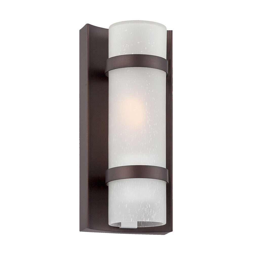 Homeroots Bronze And White Glass Wall Sconce   398546