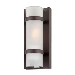 Homeroots Bronze And White Glass Wall Sconce   398546