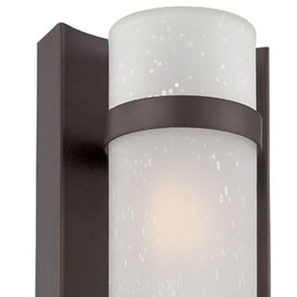 Homeroots Two Light Bronze And White Glass Wall Sconce   398548