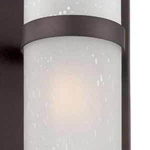 Homeroots Two Light Bronze And White Glass Wall Sconce   398548