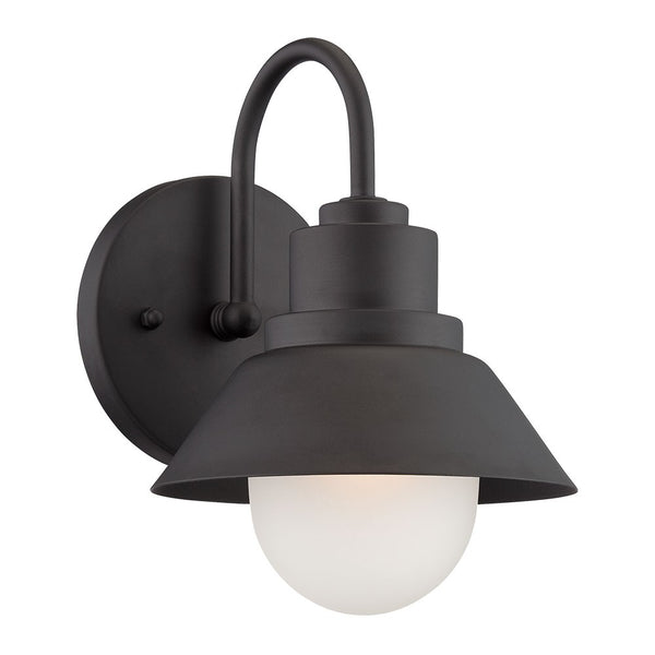 Homeroots Matte Black Lamp Shade Wall Light   398551