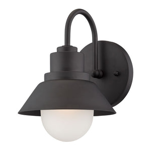 Homeroots Matte Black Lamp Shade Wall Light   398551