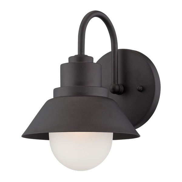 Homeroots Matte Black Lamp Shade Wall Light   398551