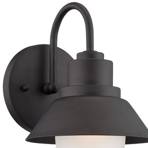 Homeroots Matte Black Lamp Shade Wall Light   398551