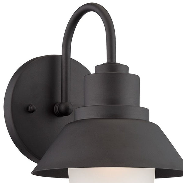 Homeroots Matte Black Lamp Shade Wall Light   398551