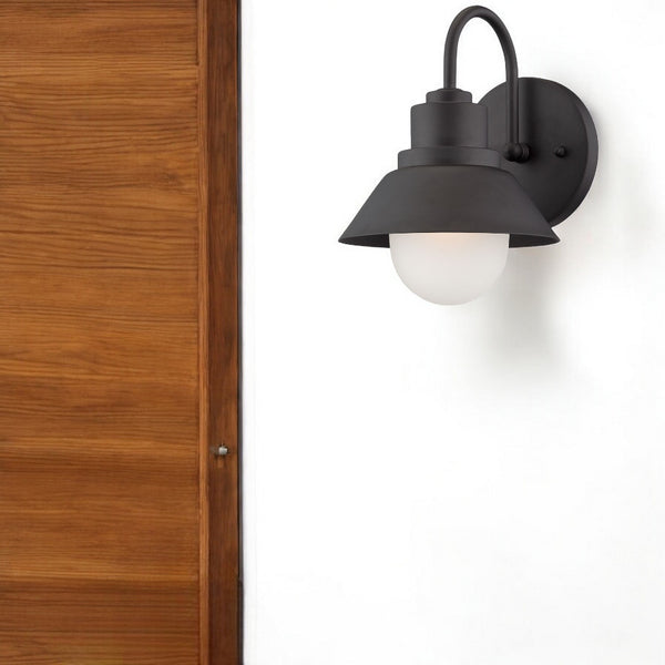Homeroots Matte Black Lamp Shade Wall Light   398551