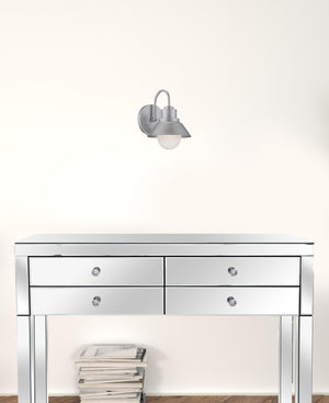 Homeroots Brushed Silver Lamp Shade Wall Light   398552