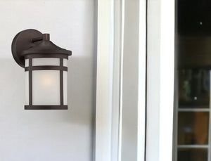 Homeroots Bronze Hanging Lantern Shape Wall Light   398553