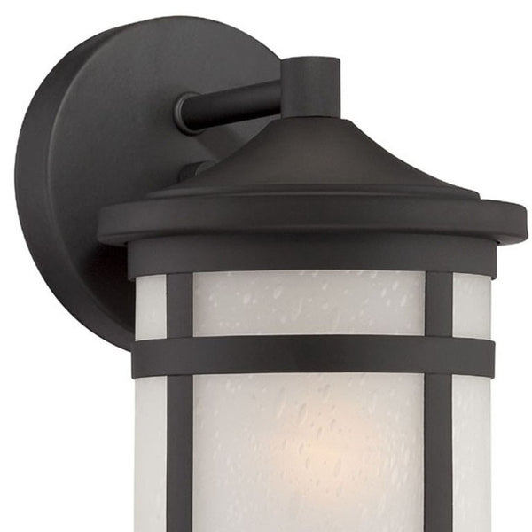 Matte Black Lantern Wall Sconce Industrial Outdoor Indoor Fixture for Porch Entry