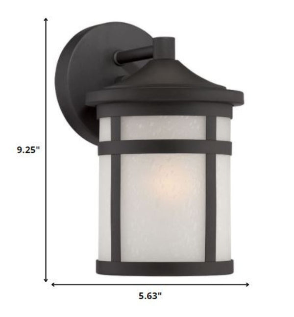 Matte Black Lantern Wall Sconce Industrial Outdoor Indoor Fixture for Porch Entry