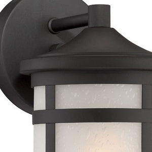 Homeroots Matte Black Hanging Lantern Shape Wall Light   398554