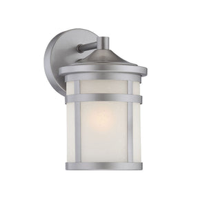 Homeroots Brushed Silver Hanging Lantern Shape Wall Light   398555