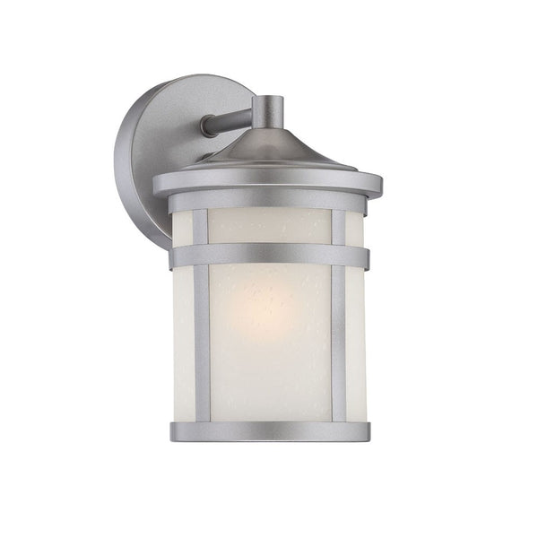Homeroots Brushed Silver Hanging Lantern Shape Wall Light   398555