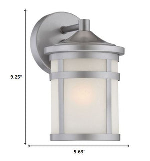 Homeroots Brushed Silver Hanging Lantern Shape Wall Light   398555