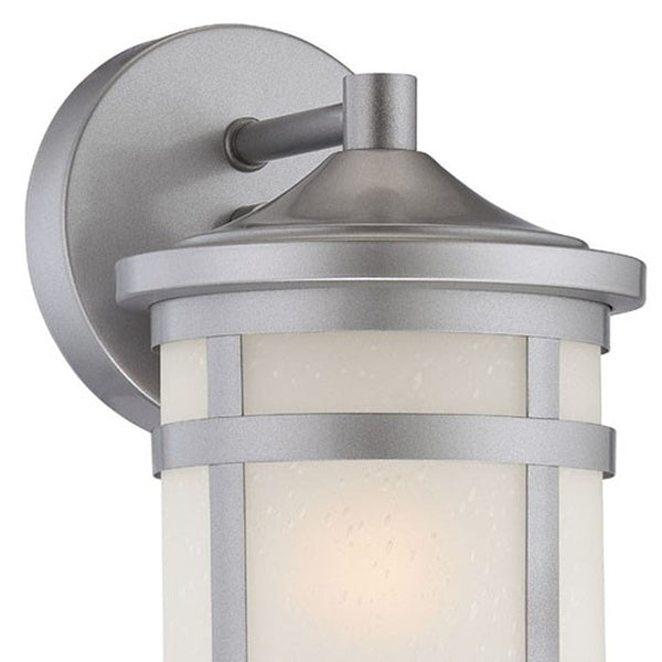 Homeroots Brushed Silver Hanging Lantern Shape Wall Light   398555