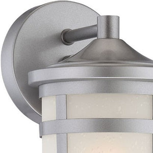 Homeroots Brushed Silver Hanging Lantern Shape Wall Light   398555