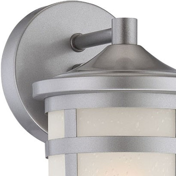 Homeroots Brushed Silver Hanging Lantern Shape Wall Light   398555