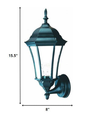 Homeroots Matte Black Carousel Lantern Wall Light   398566