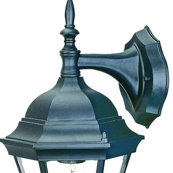 Homeroots Matte Black Hanging Carousel Lantern Wall Light   398568