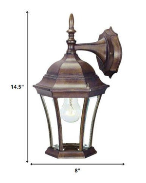 Homeroots Dark Brown Hanging Carousel Lantern Wall Light   398569