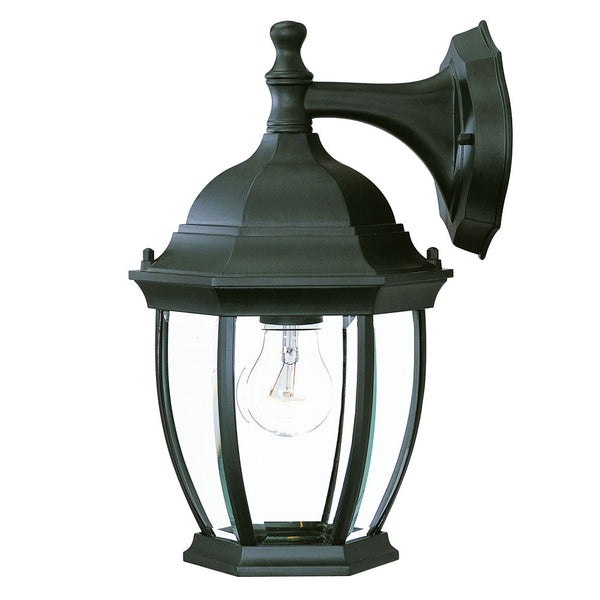 Homeroots Matte Black Wide Hanging Lantern Wall Light  Aluminium  398570
