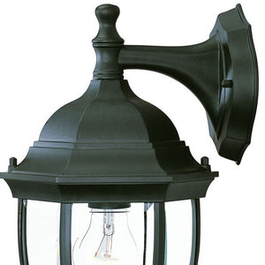 Homeroots Matte Black Wide Hanging Lantern Wall Light  Aluminium  398570