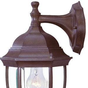 Homeroots Dark Brown Wide Hanging Lantern Wall Light  Aluminium  398571