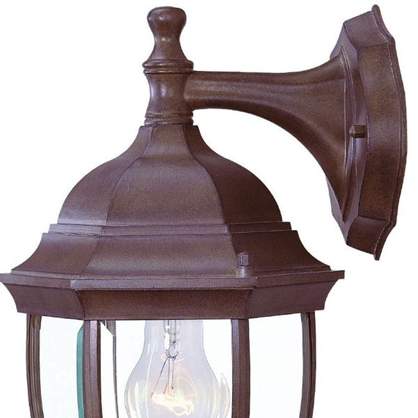 Homeroots Dark Brown Wide Hanging Lantern Wall Light  Aluminium  398571