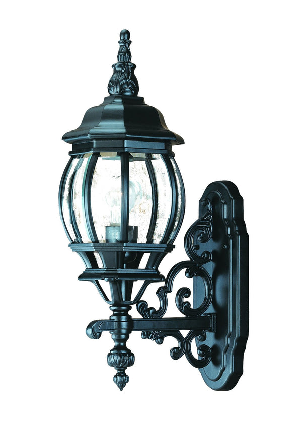 HomeRoots Matte Black Glass Globe Wall Light – Vintage Charm, Durable Outdoor Illumination for Entryways & Patios 398578