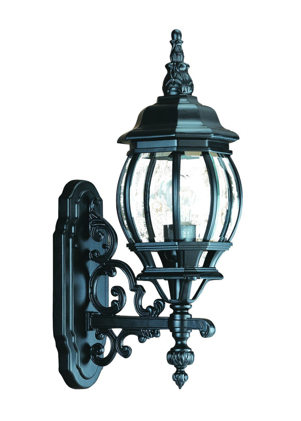 HomeRoots Matte Black Glass Globe Wall Light – Vintage Charm, Durable Outdoor Illumination for Entryways & Patios 398578
