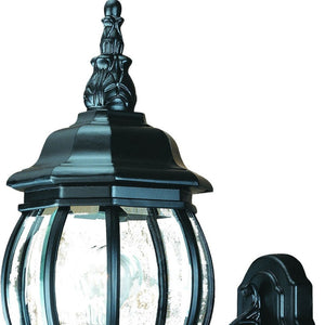 HomeRoots Matte Black Glass Globe Wall Light – Vintage Charm, Durable Outdoor Illumination for Entryways & Patios 398578