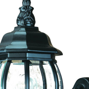 HomeRoots Matte Black Glass Globe Wall Light – Vintage Charm, Durable Outdoor Illumination for Entryways & Patios 398578