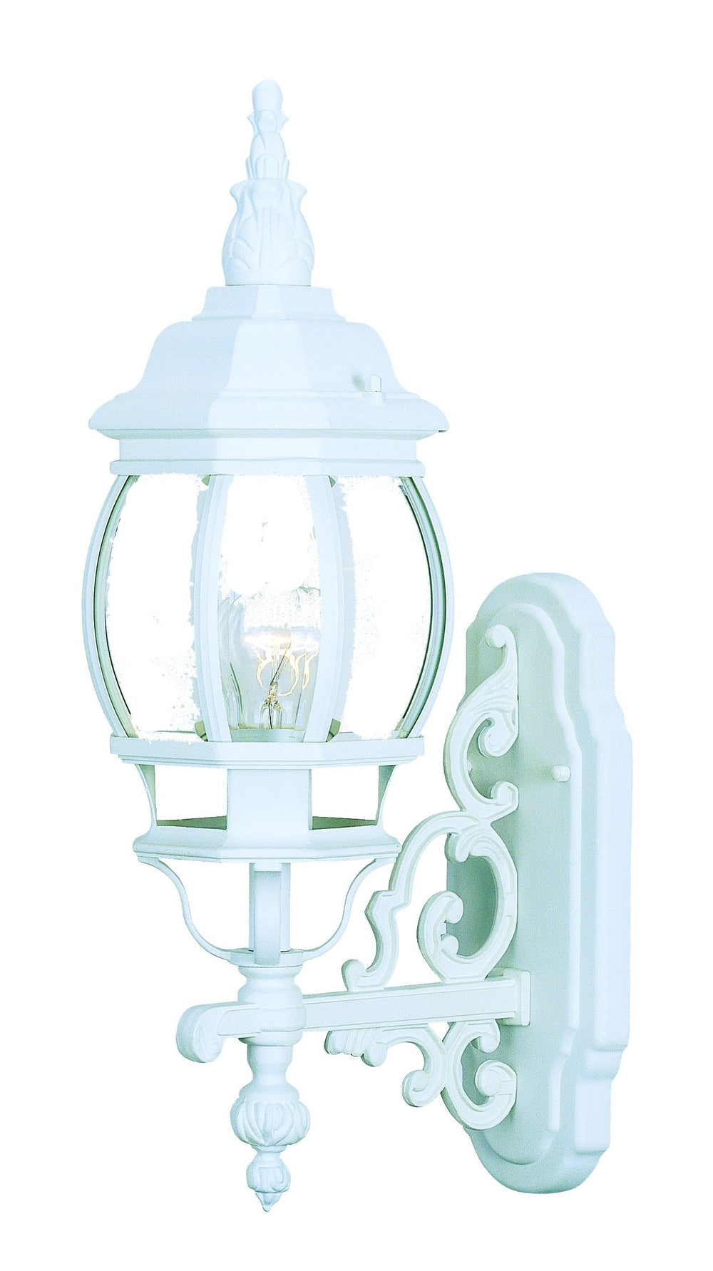 Homeroots White Glass Globe Wall Light   398579