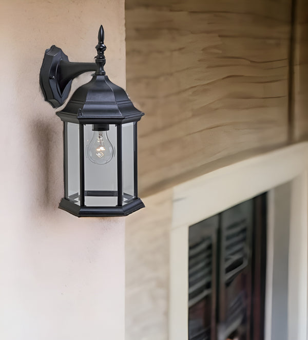 Homeroots Xl White Clear Glass Swing Arm Wall Light   398581