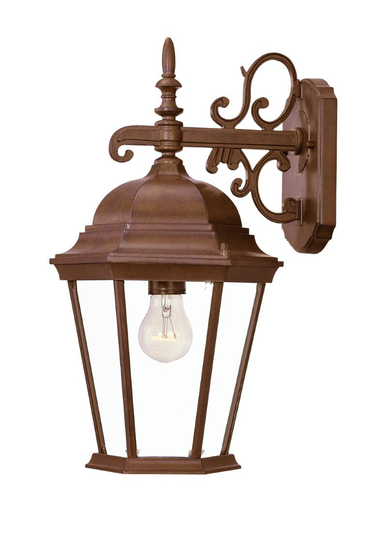 HomeRoots Brown Domed Lantern Sconce Outdoor Porch Wall Fixture with Vintage Hanging Style 398590