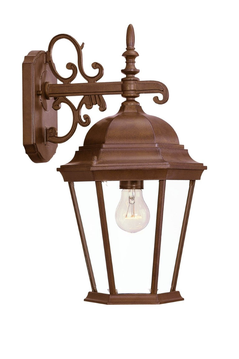 HomeRoots Brown Domed Lantern Sconce Outdoor Porch Wall Fixture with Vintage Hanging Style 398590
