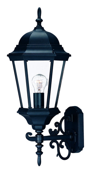 Homeroots Matte Black Domed Glass Lantern Wall Light   398591