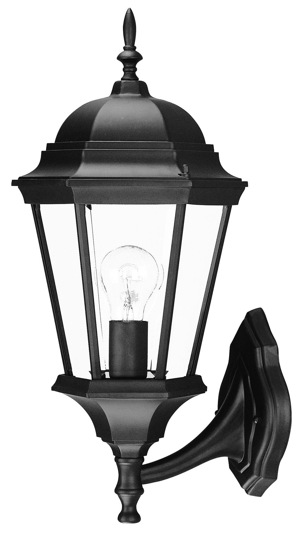 Homeroots Matte Black Swing Arm Lantern Wall Light   398592