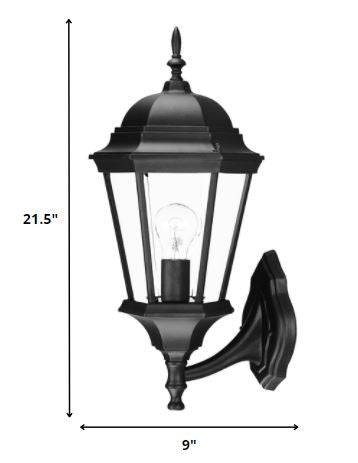 Homeroots Matte Black Swing Arm Lantern Wall Light   398592