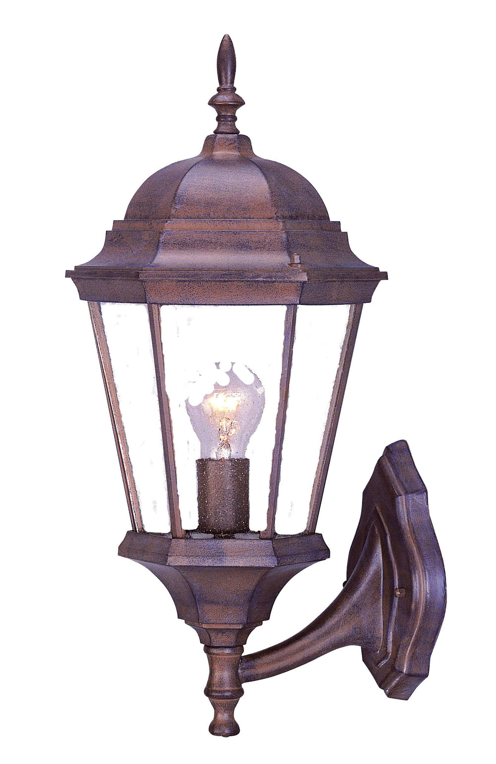Homeroots Dark Brown Swing Arm Lantern Wall Light   398593
