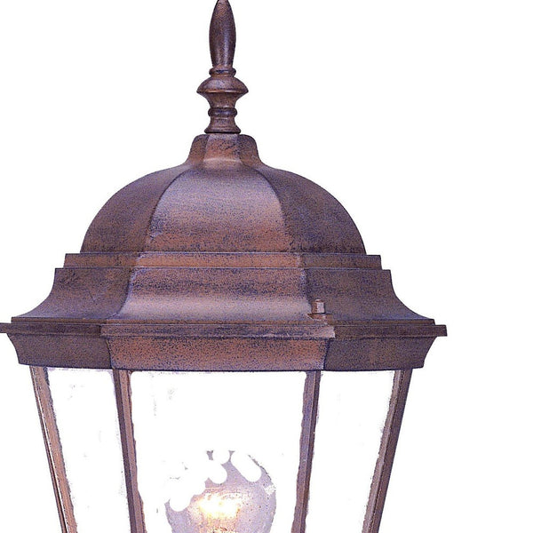 Homeroots Dark Brown Swing Arm Lantern Wall Light   398593