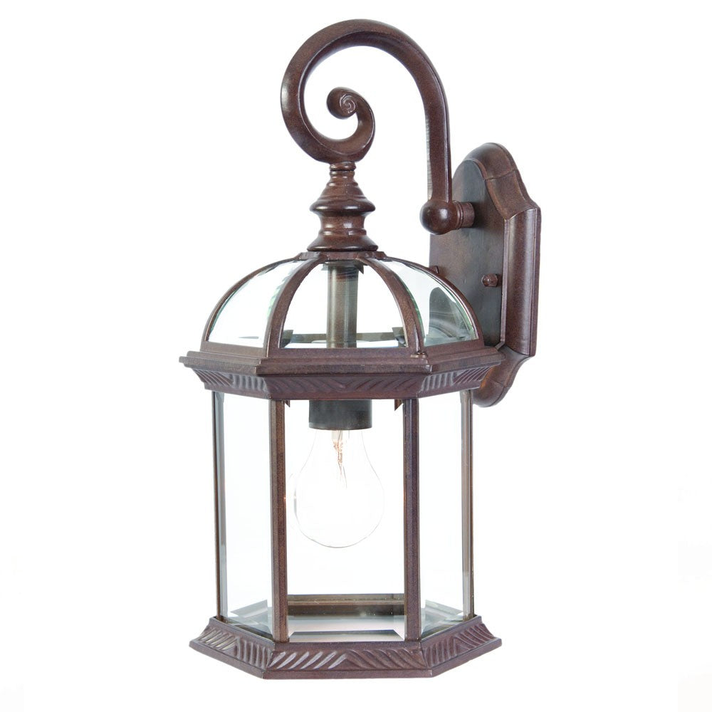 Homeroots Dark Brown Eastern Lantern Wall Light   398595