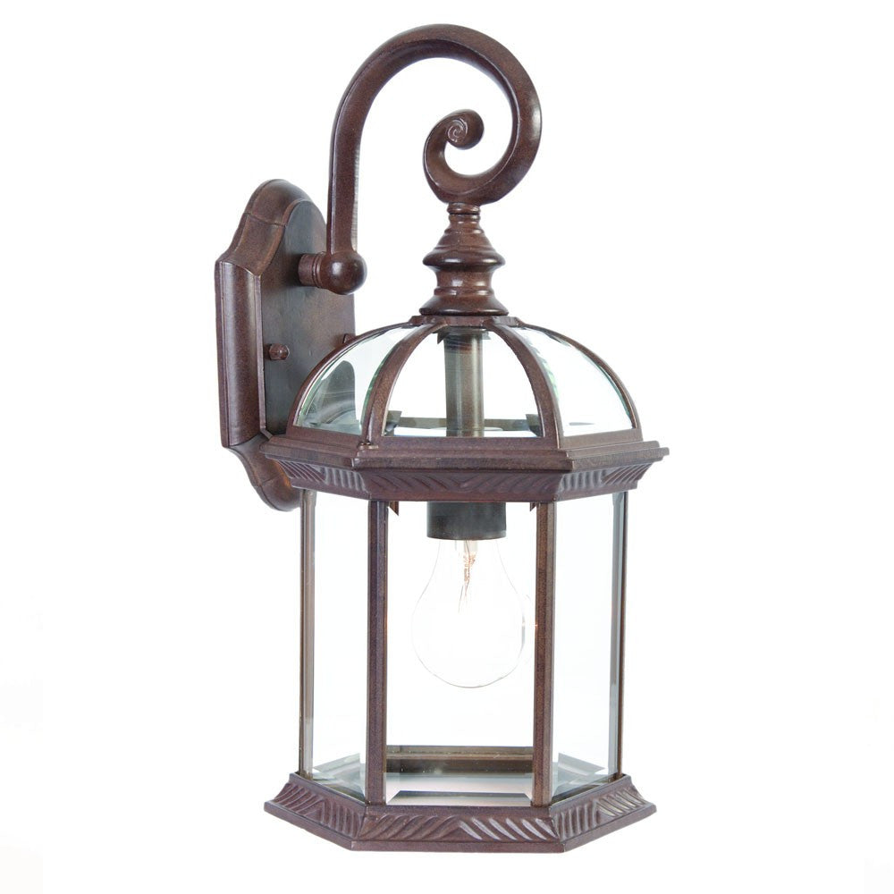 Homeroots Dark Brown Eastern Lantern Wall Light   398595